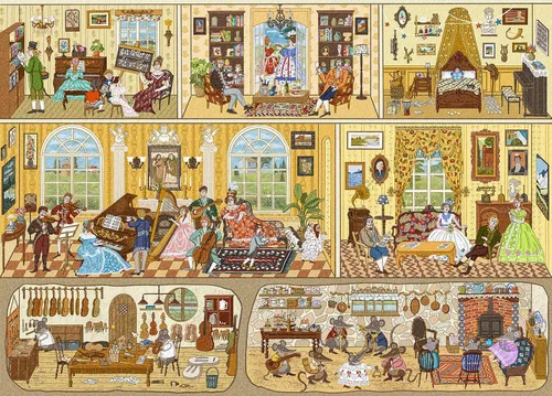 Vista 24 de Hermosos rompecabezas de cabaña de 1000 piezas para adultos, pintorescos rompecabezas de iglesia de 1000 piezas para adultos Large Poster