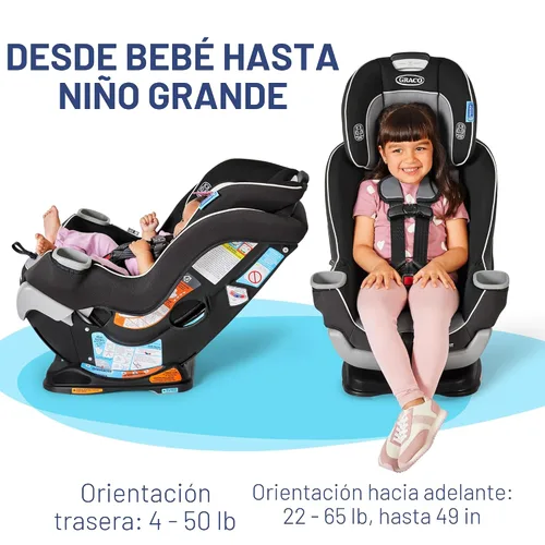 Vista 3 de Graco Extend2Fit Asiento de Auto Convertible, Orientado hacia Atrás y hacia Adelante, Opción de Asiento Orientado hacia Atrás Extendido, Redmond