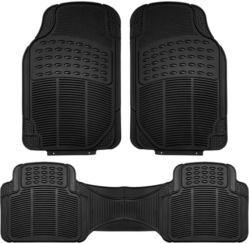 Vista 9 de FH Group Alfombrillas para Piso de Automóvil - Alfombrillas de Piso de Goma Resistente para Automóviles, Juego Trasero de Ajuste Universal