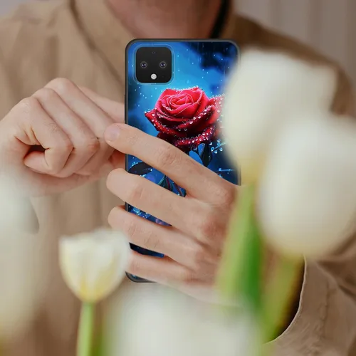 Vista 443 de Funda delgada para Google Pixel 4 XL, funda delgada de silicona de TPU suave a prueba de golpes para Google Pixel 4 XL, astronauta Galaxy