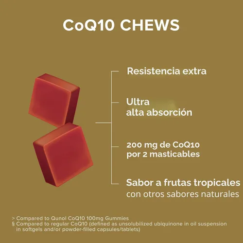 Vista 2 de Qunol CoQ10 200 mg Gomitas Blandas, Suplemento de Coenzima Q10 de Fuerza Extra y Ultra Alta Absorción, Suplemento Recomendado por el #1 Cardiólogo