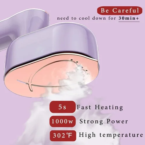 Vista 7 de Plancha de vapor de viaje Mini: tamaño de mano portátil de tela vaporera de ropa pequeña de mano plancha de vapor eléctrica para camisas de vestir