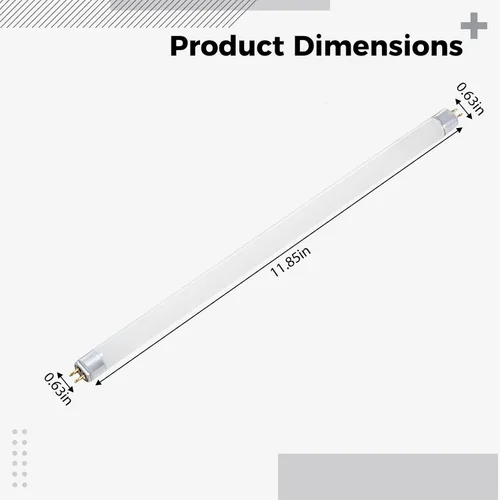 Vista 3 de Reptile Light Kit, 2 T5 8W Uvb 5.0 Bulbs, 5% Uvb + 30% Uva, 11.9 in. Reptile Lamp, Fluorescent, Basking, for Bearded Dragons and Rainforest Species