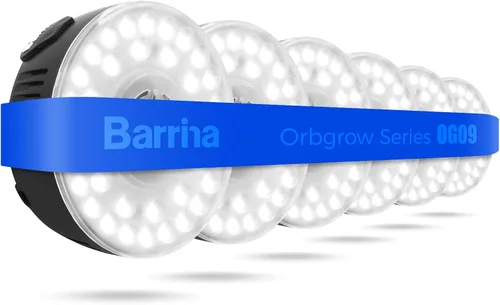 Vista 18 de Barrina Orbgrow OG09 Puck - Luz LED de crecimiento, 5000 K 9 W (equivalente a 135 vatios), luces de plantas para plantas de interior de espectro