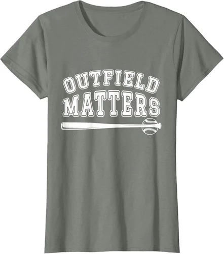 Vista 13 de Playing Baseball Outfield Matters - Camiseta Baseball Outfields Funny, Rojo