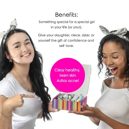 Vista 6 de Frilliance Paquete de belleza para adolescentes, base y suero hipoalergénico vegano libre de crueldad, niebla facial y bandana