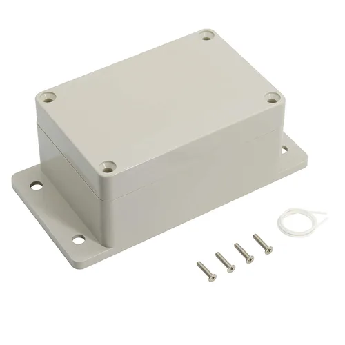 Vista 9 de Caja de conexiones de plástico ABS impermeable a prueba de polvo IP65, caja de conexiones universal para proyectos eléctricos, gris pálido y oreja