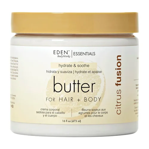 Vista 4 de EDEN BodyWorks Aloe de lavanda para el cabello + mantequilla corporal (16 onzas), hidratante natural, hidrata, calma y calma el cabello y la piel