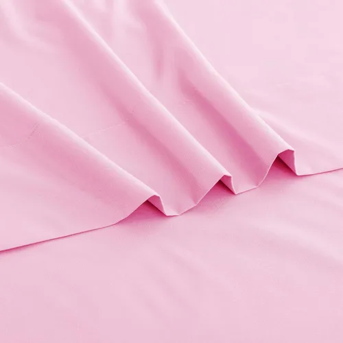 Vista 4 de Xtream Fabric Juego de sábanas, juego de sábanas de algodón de 800 hilos, 1 sábana encimera y 2 fundas de almohada (rosa, Queen)