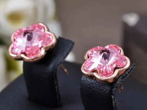 Vista 2 de Alilang - Pendientes de tuerca para mujer, diseño de cristales Swarovski