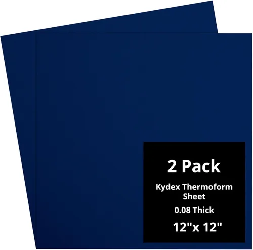 Vista 24 de Kydex Sheets - Solid Color DIY Kit for Crafting Holsters, Sheaths, and Mag Pouches - (8x8, 8x12, 12x12), Premium Thermoform Sheets - Thick, Durable