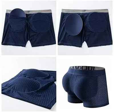 Vista 5 de JOCKMAIL Ropa interior acolchada de malla transpirable para hombre, boxeador acolchado para hombre