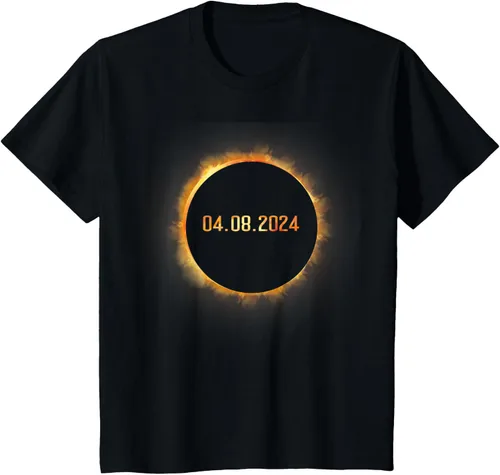 Vista 37 de Totality 04.08.24 Total Solar Eclipse 8 de abril de 2024 Eclipse Camiseta, Negro, S