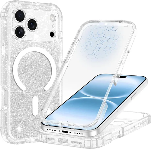 Vista 14 de Hekodonk Funda para iPhone 16, compatible con Magsafe [protector de pantalla de vidrio templado integrado y protección de lente de cámara] cuerpo