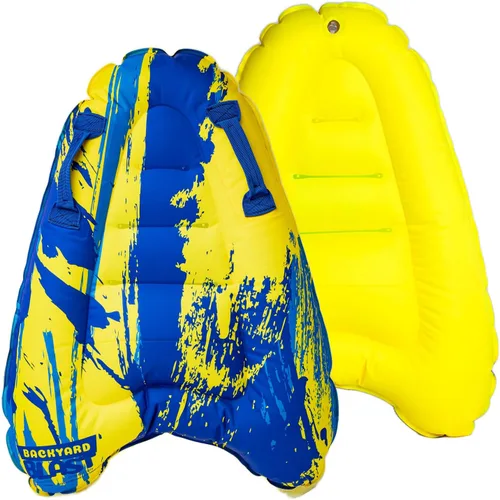 Vista 7 de BACKYARD BLAST Jinete de lujo con material de tela para juntas, tablero inflable para carrocería, 30.7 x 19.6 x 5.5 pulgadas Azul