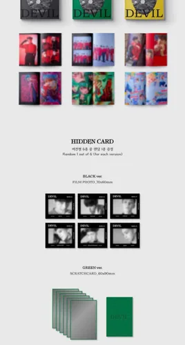 Vista 4 de Oneus Devil 1st Album Random Version 16p Lyrics Book+96p PhotoBook+1p Hidden Card+2p PhotoCard+Message PhotoCard SET+Tracking Kpop Sealed