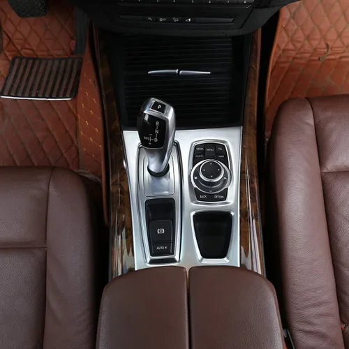 Vista 3 de YIWANG ABS cromo consola central cambio cambio panel cubierta decorativa para BMW X5 X6 E70 E71 2010 2011 2012 2013 mano izquierda coche accesorios