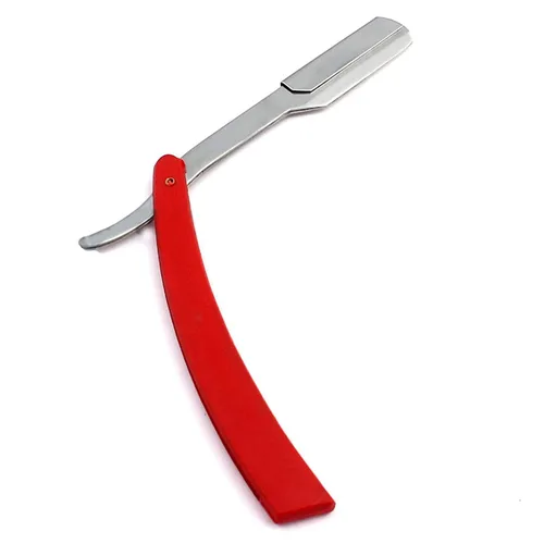 Vista 9 de OdontoMed2011® Rastrillos profesionales rectos de acero con borde de barbero plegable para afeitar, rastrillo de afeitado doble (mango negro)