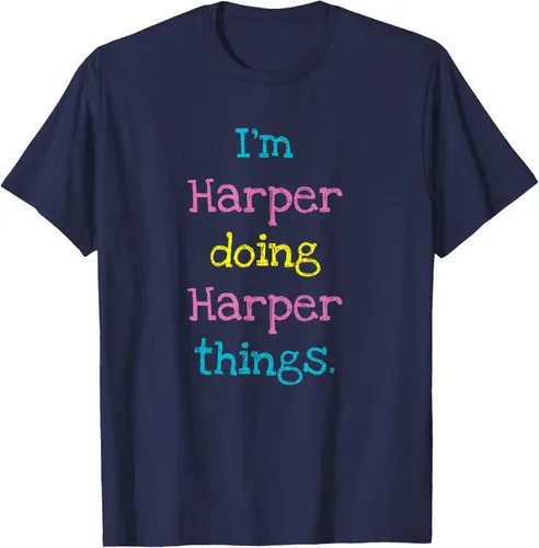 Vista 74 de Harper - Camiseta de regalo para niños con texto personalizado