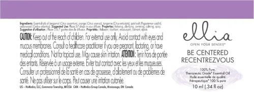 Vista 6 de Ellia Aceite esencial Roll-On Mezcla Be Centrered 0.3 fl oz, 100% puro, grado terapéutico, 0.3 fl oz Roll On
