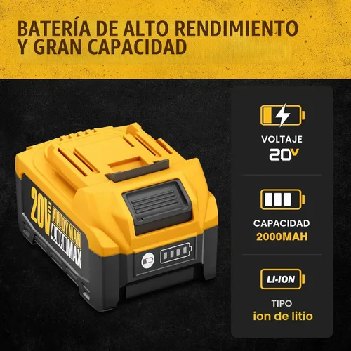 Vista 2 de Batería eléctrica Alloyman 20V 4.0AH herramientas eléctricas compactas