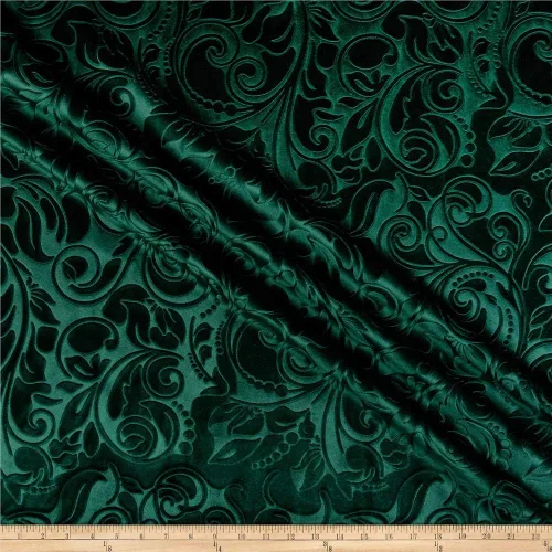 Vista 5 de Tela de terciopelo de damasco brocado negro cortado por The Yard, material en relieve ideal para tapicería para entrenadores y sillas, cortinas