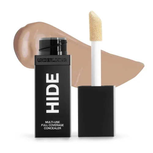 Vista 16 de HIDE Corrector líquido, corrector de cobertura media a completa para imperfecciones, ojeras y cicatrices debajo de los ojos, corrector sin aceite