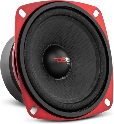 Vista 19 de Altavoz DS18 PRO de rango medio, cúpula en compresión de aluminio roja, altavoces de puerta de audio de alta calidad para auto o camión sistema