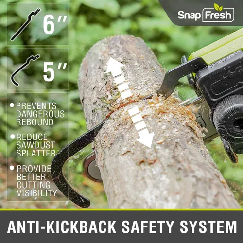 Vista 5 de SnapFresh Mini motosierra inalámbrica, motosierra eléctrica de 6 pulgadas, motosierra portátil de mano con batería de 2.0 Ah y cargador rápido