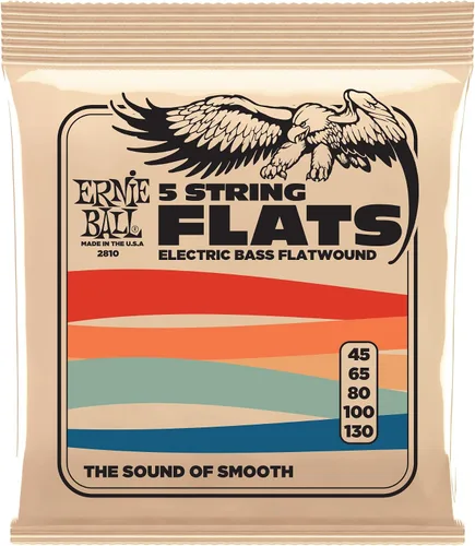 Vista 6 de Ernie Ball Group I Cuerdas Flatwound para Guitarra Bajo, Calibre 55-110 (P02802)