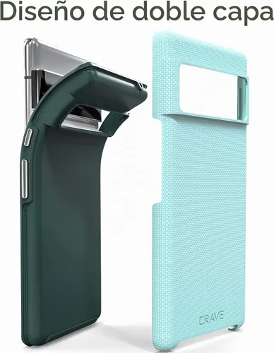Vista 4 de Crave Dual Guard para Google Pixel 6 Pro, funda de doble capa de protección contra golpes para Google Pixel 6 Pro - Aguamarina