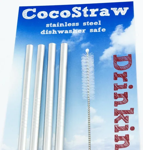 Vista 4 de 4 pajitas de acero inoxidable para vasos Yeti Tumbler Rambler – CocoStraw Brand – para 20 onzas