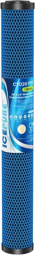 Vista 11 de ICEPURE Cartucho de filtro de agua KDF y carbón activado para toda la casa, 5 micrones, 20 x 2.5 pulgadas, repuesto de filtro de extracción