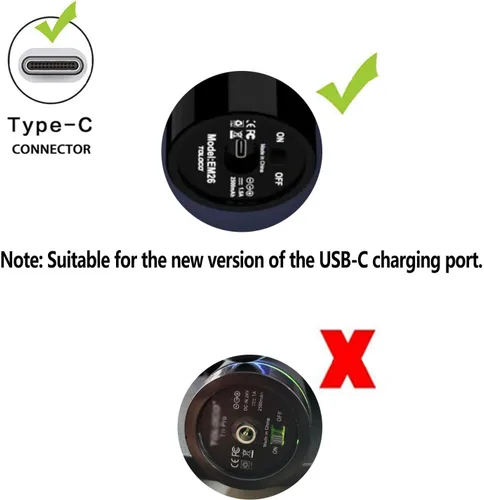 Vista 3 de Cargador de pistola de masaje, cable de cargador USB C de CA compatible con pistola de masaje TOLOCO EM26 TO-M63 X8
