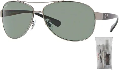 Vista 2 de Ray-Ban RB3386 Sunglasses For Men For Women BUNDLE with Designer iWear Complimentary Eyewear Care Kit