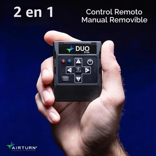 Vista 6 de AirTurn DUO500 - Pedal silencioso Bluetooth para voltear páginas, teleprompter, transmisión en vivo y control de aplicaciones