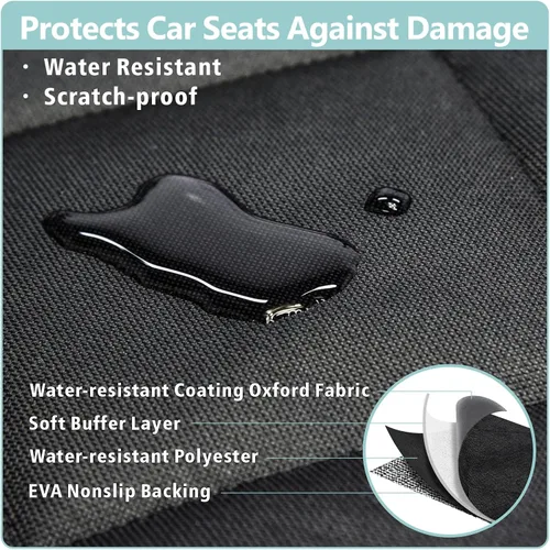 Vista 3 de Forro de carga SUV para perros con paredes laterales, cubierta de carga resistente para SUV Water Resistant, Bumper Flap, Non-Slip Trunk Mat, Rear