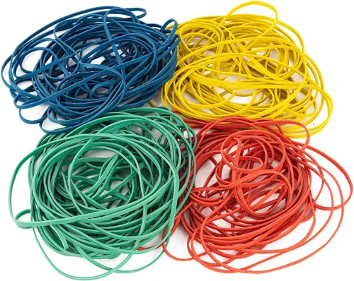 Vista 2 de Bilinny Bandas de goma grandes resistentes, 1/2 libra, 7 x 1/8 pulgadas, fabricadas en Estados Unidos, bandas de goma para el hogar y la oficina, 4