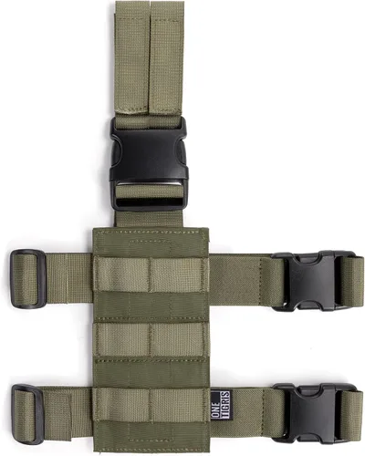 Vista 11 de OneTigris Mini Molle Panel for Tools, Drop Leg Platform Minimalist Adjustable Thigh Rig for Flashlight