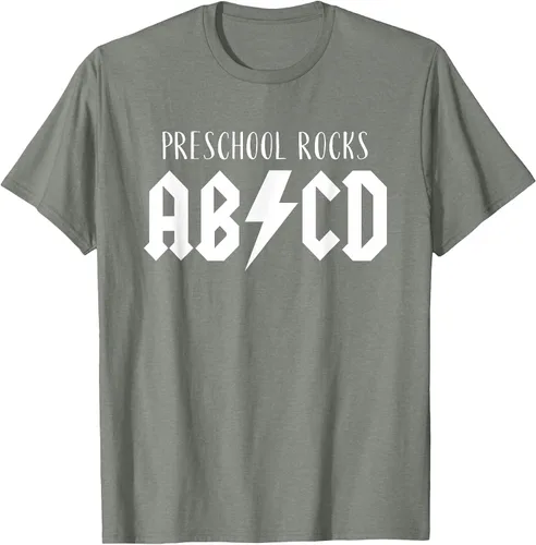 Vista 47 de Preschool Rocks Teacher Back to School ABCD Rock First Day T-Shirt Asphalt Grey