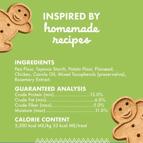 Vista 3 de Buddy Biscuits Caja de 14 oz. de galletas crujientes sin granos para perros hechas con pollo natural asado
