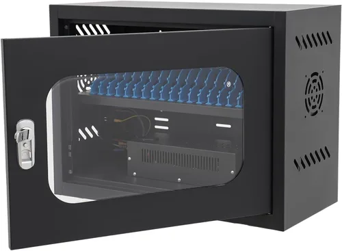 Vista 5 de 20 Unit Device Charging Station, Charging Cabinet for Cellphones & Tablet Computers, Mobile Phone Charging Cabinet with Charger Cable Management or