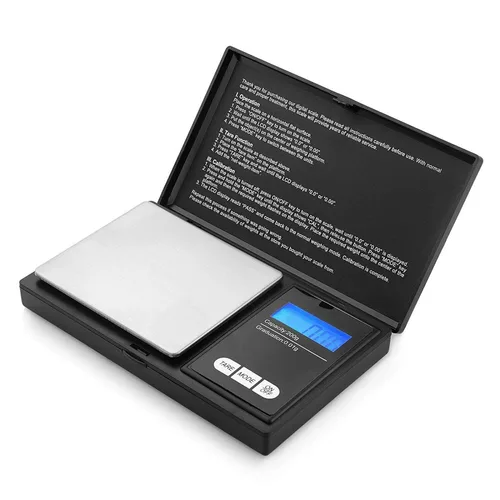Vista 3 de Báscula digital de bolsillo LCD de 7.05 oz x 0.00 oz, báscula de peso de precisión de gramo de oro, báscula de alimentos, báscula de cocina