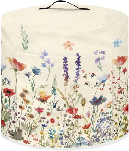 Vista 48 de Suobstales Cubierta antipolvo con estampado de girasol para olla instantánea de 6 cuartos de galón, diseño de nota musical, cubierta de olla a Nota