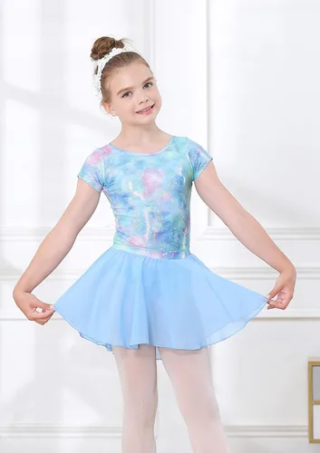 Vista 2 de DIPUG Split Girls Ballet Leotards Toddler Dance Dress Combo azul (blue sky)