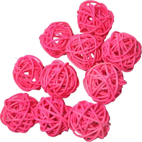 Vista 33 de 20 bolas de mimbre de ratán para decoración de mesa de boda, fiesta de Navidad (diámetro de 1.2 pulgadas, negro)