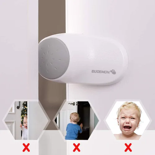 Vista 4 de EUDEMON Paquete de 2 topes de puerta ajustables, protector de puerta para dedos, tope de puerta giratorio para prueba de niños, tapón de puerta