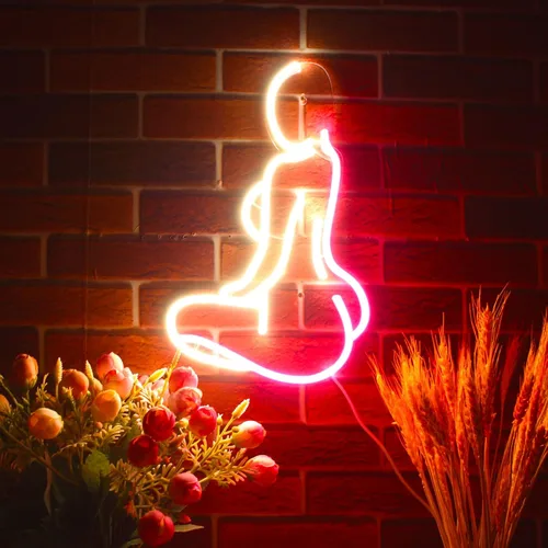 Vista 3 de ADVPRO Señora Back Shape Flex Silicone LED Neon Sign - Azul - st16s32-fnu0267-b
