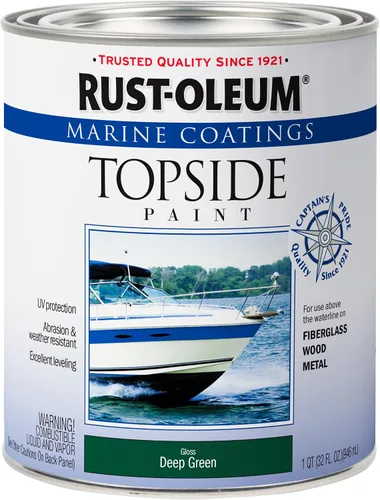 Vista 21 de Rust-Oleum 207005 Pintura para cubierta marina Marine Coatings, cuarto de galón, color gris acorazado
