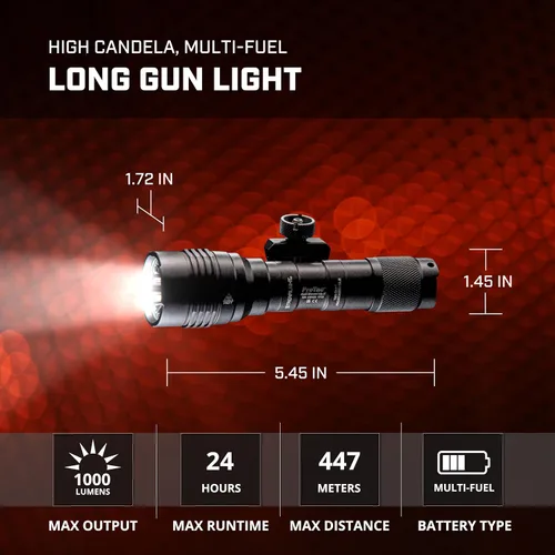 Vista 6 de Streamlight 88066 ProTac Rail Mount HL-X 1000 lúmenes linterna táctica multi-combustible para arma con interruptor remoto, interruptor trasero